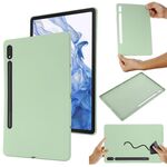 Custodia per tablet antiurto in silicone liquido ultra puro per Samsung Galaxy Tab S9 (verde)