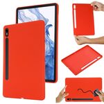 Per Samsung Galaxy Tab S9 FE / S9 Custodia tablet antiurto in silicone liquido di colore puro (rosso)