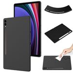 Per Samsung Galaxy Tab S9 FE+ / S9+ Custodia tablet antiurto in silicone liquido di colore puro (nero)