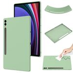 Per Samsung Galaxy Tab S9 FE+ / S9+ Custodia tablet antiurto in silicone liquido di colore puro (verde)