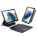 Custodia per tablet in pelle con tastiera magnetica galleggiante per Samsung Galaxy Tab A8 2021 10.5 DUX DUCIS DK con supporto (nero)
