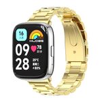 Per Redmi Watch 3 Lite / Watch 3 Active Mijobs cinturino per orologio in acciaio inossidabile a tre sfere (oro)