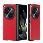 Custodia per telefono antiurto all-inclusive in pelle Litchi OPPO Find N3 (rossa)