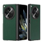 Per OPPO Find N3 Custodia per telefono antiurto in pelle Litchi All Inclusive (verde)