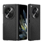 Per OPPO Find N3 Custodia per telefono antiurto all-inclusive in pelle a grana incrociata (nera)