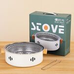 Griglia a carbone in acciaio inossidabile da campeggio all'aperto per cucinare il tè attorno alla stufa Fornello per barbecue, specifiche: stile B