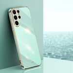 Custodia per telefono in TPU elettrolitico XINLI Straight Edge 6D per Samsung Galaxy S24 Ultra 5G (verde menta)