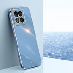 Per Xiaomi 14 Pro XINLI Straight Edge 6D Placca Custodia in TPU per telefono (Blu celeste)