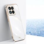 Per Xiaomi 14 Pro XINLI Straight Edge 6D Placca Custodia in TPU per telefono (Bianco)