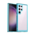 Per Samsung Galaxy S24 Ultra 5G Serie colorata in acrilico + custodia per telefono in TPU (blu trasparente)