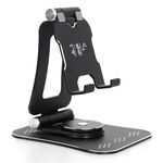 Supporto per telefono da tavolo pieghevole portatile G61 con rotazione a 360 gradi (nero)
