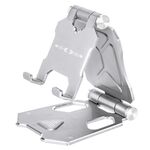G52 Staffa regolabile Supporto per telefono cellulare da tavolo pieghevole di piccole dimensioni (Argento)