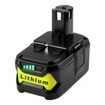Batteria al litio da 6000 mAh 18 V per trapano elettrico, per RYOBI P108 / BPL-1815 / BPL-1820G / P102 / P103