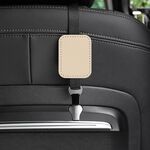 Gancio multifunzionale interno in pelle scamosciata per schienale del sedile posteriore dell'auto (beige)