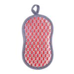 Panno per pulizia multifunzionale in spugna assorbente per piatti da cucina su entrambi i lati, stile: rosso