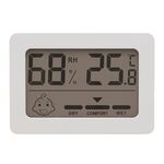 Mini misuratore elettronico di temperatura e umidità per interni domestici con supporto (bianco)