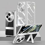 Per OPPO Find N3 Custodia elettrolitica con cerniera integrale Custodia antiurto per telefono (bianca)