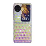 Per OPPO Find N3 Flip Custodia per PC con texture a diamante colorato (sfumatura rosa verde)