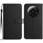Per Xiaomi 13 Custodia per telefono in pelle con struttura a griglia ultra rombica (nera)