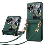Per OPPO Find N3 Flip SULADA Custodia per telefono pieghevole elegante con texture rombica (verde)
