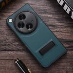 Per OPPO Find N3 / OnePlus Open PC + custodia per telefono con texture in pelle con supporto in metallo (verde)