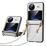 Per vivo X Flip SULADA Custodia per telefono pieghevole elegante con struttura rombica (bianca)