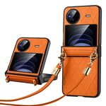 Per vivo X Flip SULADA Custodia per telefono pieghevole elegante con struttura rombica (arancione)