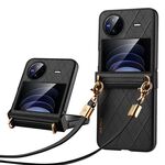 Per vivo X Flip SULADA Custodia per telefono pieghevole elegante con struttura rombica (nera)