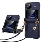 Per vivo X Flip SULADA Custodia per telefono pieghevole elegante con struttura rombica (blu)