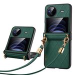 Per vivo X Flip SULADA Custodia per telefono pieghevole elegante con struttura rombica (verde)