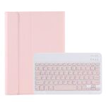 Per Samsung Galaxy Tab A9+ X210/X215/X215 A09B Custodia tablet in pelle con tastiera Bluetooth TPU color caramello con portapenne (rosa)