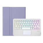 Custodia per tablet in pelle con tastiera Bluetooth retroilluminata per Samsung Galaxy Tab A9+ X210/X215/X215 A09B-AS con portapenne (viola)