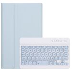 Per Samsung Galaxy Tab A9 X110/X115 A221B Custodia tablet in pelle con tastiera Bluetooth TPU color caramello con portapenne (blu ghiaccio)