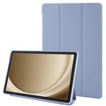 Custodia per tablet in pelle TPU con ribaltamento orizzontale per Samsung Galaxy Tab A9+ Custodia ripiegabile a tre ante (grigio lavanda)
