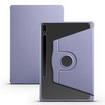 Custodia in pelle per tablet con supporto per rotazione a 360 gradi in acrilico per Samsung Galaxy Tab S9+ X810 (viola lavanda)