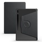 Per Samsung Galaxy Tab S8+ X800 Custodia in pelle per tablet con supporto per rotazione a 360 gradi in acrilico (nero)