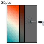 Per Samsung Galaxy S24 Ultra 5G 25 pezzi Pellicola in vetro temperato anti-peeling a copertura totale, supporto sblocco con impronta digitale