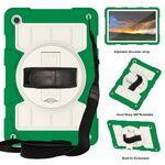 Per Samsung Galaxy Tab A9+ Custodia tablet antiurto per PC ibrido in silicone con tracolla (verde classico)