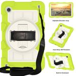 Per Samsung Galaxy Tab A9 X110/X115 Custodia tablet antiurto per PC ibrida in silicone con tracolla (Love Birds Green)