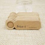 100 pezzi/set piccola etichetta da forno retrò gioielli fai da te cartellino del prezzo segnalibro carta regalo, specificazione: prezzo pelle bovina