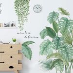 2 pezzi/set 30x90 cm adesivi murali piante adesivi decorativi per porta della stanza fresca del giardino