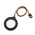 Lente d'ingrandimento sospesa regolabile 3X Lente d'ingrandimento portatile per anziani con custodia in pelle (nera)