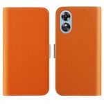 Per OPPO A17 4G Global Candy Color Litchi Texture Custodia in pelle per telefono (arancione)