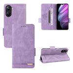 Custodia per cellulare in pelle con chiusura magnetica per Realme V30 / V30t 5G (viola)