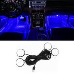 Luce d'atmosfera LED RGB per auto 4 in 1 USB (luce bianca)