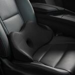 Cuscino lombare traspirante in memory foam per auto (nero)