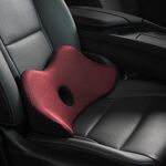 Cuscino lombare traspirante in memory foam per auto (rosso)
