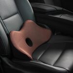 Cuscino lombare traspirante in memory foam per auto (marrone)