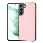 Custodia per telefono con montaggio laterale cucita con motivo litchi per Samsung Galaxy S22 5G (rosa)