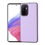 Custodia per telefono con montaggio laterale cucita con motivo Litchi per Samsung Galaxy S23+ 5G (viola)